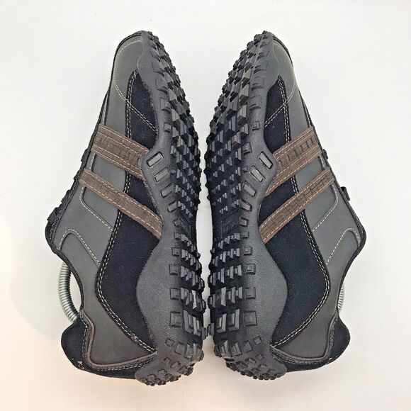 Perry Ellis America Franklin  Sneaker Men's 10 Black Leather Suede Lace Up Shoes - Picture 7 of 11